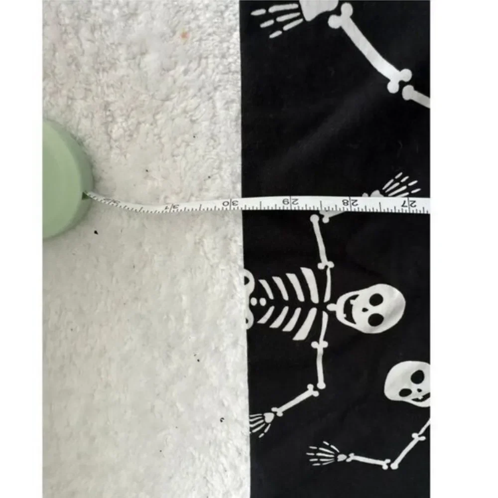 Black and white skeleton Halloween pillowcase
